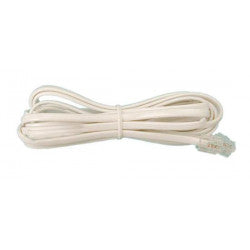 Cordon telephonique 5m rj11 male vers rj11 male 6p/4c fiche cable fil telephone tel 0012 ECLATS DESTOCKAGE