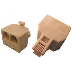 Adaptateur telephonique rj11 rj12 mâle 2 rj11 rj12 femelle 6p4c dedoubleur voyage tcu7 ECLATS DESTOCKAGE
