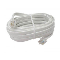 Cordon telephonique 4m rj12 vers rj12 6p6c fiche cable fil telephone video tcu364 ECLATS DESTOCKAGE