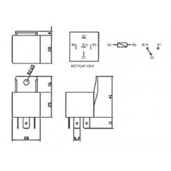 Relais 20a 30a 12v 1 contact no/nf 5 pin ru12301 auto 960 velleman FAI-5R ECLATS DESTOCKAGE