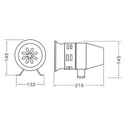 Sirene moteur a turbine electromecanique 12v 0,7a 500m 110db Ms 190 ms190 alarme sonore sv/s1 ms12 ECLATS DESTOCKAGE