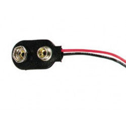 Contact a pression pour 1 pile 9v 6f22 (type i) batterie snap9v fils 15cm raccord connecteur - ECLATS DESTOCKAGE