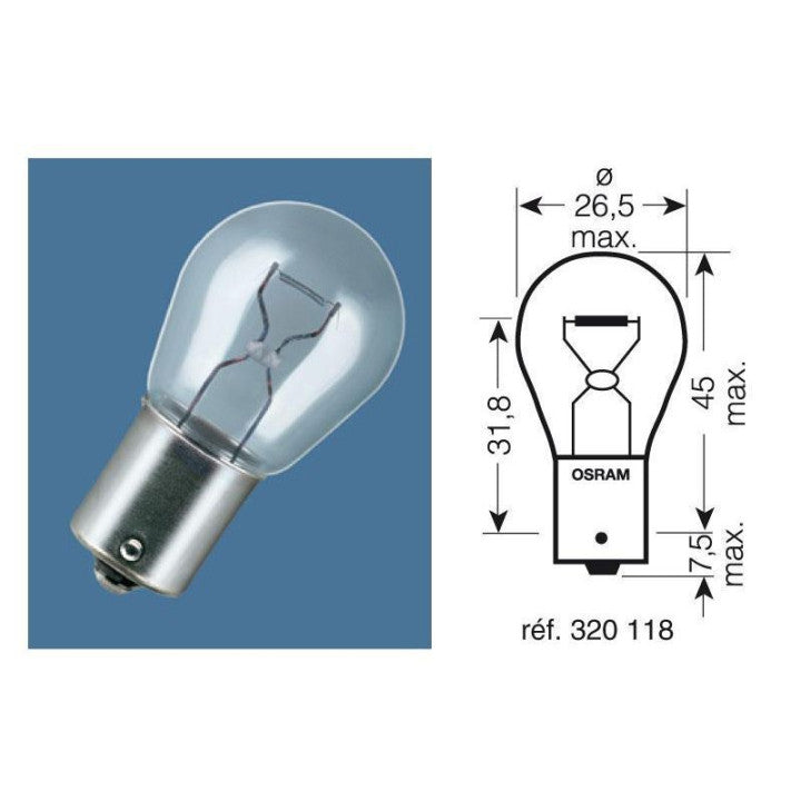 Ampoule electrique eclairage ba15s 12v 21w b15 b15s ba15 ba-15s pour gyrophare gm12a b r gmg12a b r ECLATS DESTOCKAGE