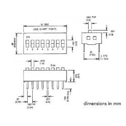 Interrupteur dip 6 positions de rechange pour sus61 ds 6 velleman ECLATS DESTOCKAGE