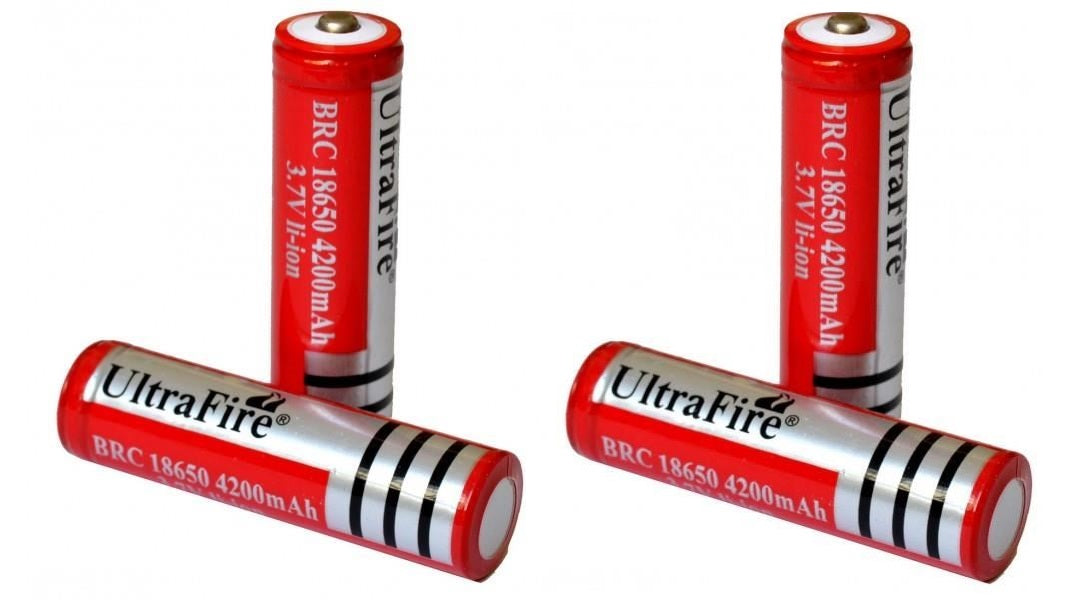 4 accumulateur rechargeable ultrafire 3.7v 18650 4200mah  3a li-ion pour lampe torche tled3wz - ECLATS DESTOCKAGE