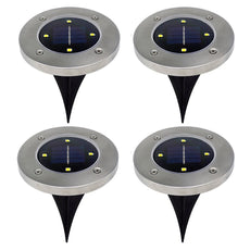 4 Ampoule solaire enterrée 4 led Projecteur de jardin chemin Réverbère patio parc terrasse balcon
