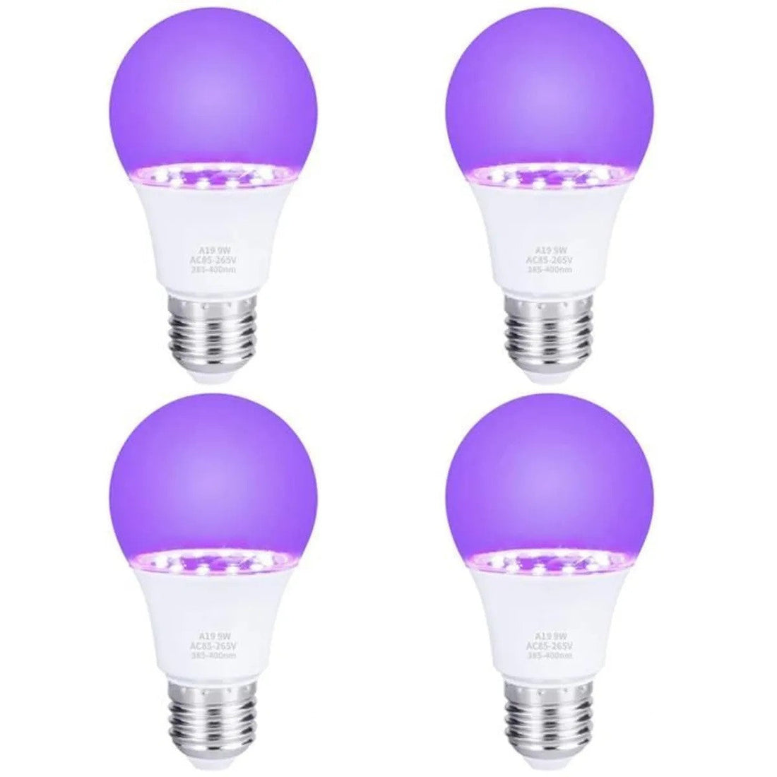 4 ampoules lumiere noire 220v e27 effet ultraviolet eclairage lampe disco lamp75bl ECLATS DESTOCKAGE