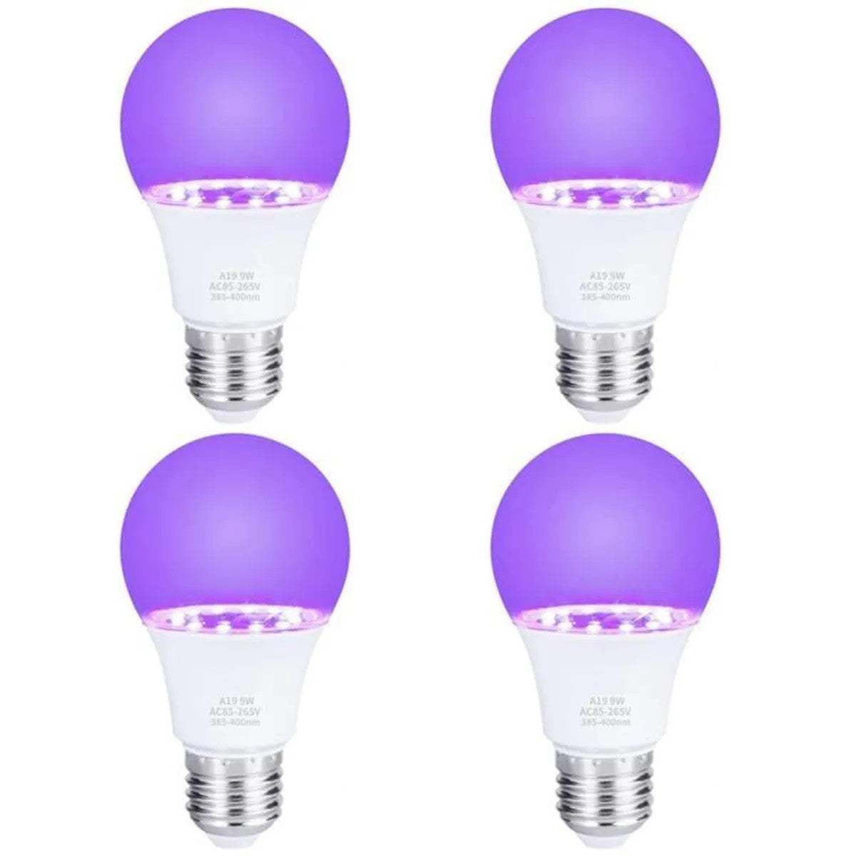 4 ampoules lumiere noire 220v e27 effet ultraviolet eclairage lampe disco lamp75bl ECLATS DESTOCKAGE