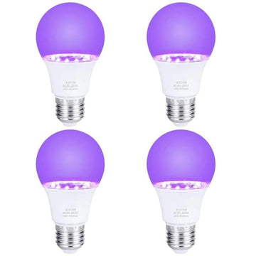 4 ampoules lumiere noire 220v e27 effet ultraviolet eclairage lampe disco lamp75bl ECLATS DESTOCKAGE