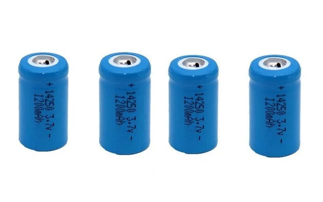 4 Batterie lithium rechargeable 14250 3.7v 300mAh ICR14250 1/2AA lampe torche Appareil photo ECLATS DESTOCKAGE