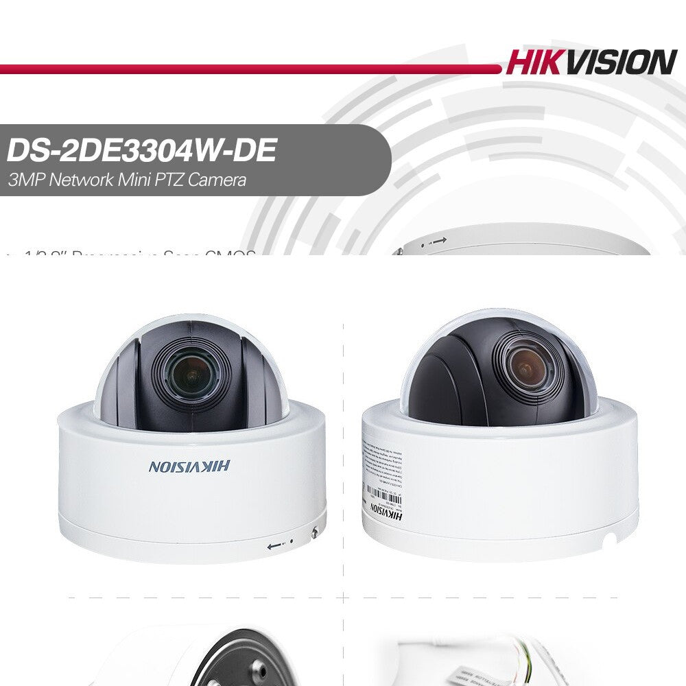 4 cameras rs485 MP POE IP Network Mini Dome 4X Zoom PTZ 2-Way Audio IK10 iVMS SD Card ECLATS DESTOCKAGE