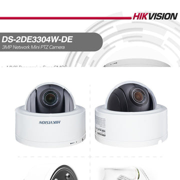 4 cameras rs485 MP POE IP Network Mini Dome 4X Zoom PTZ 2-Way Audio IK10 iVMS SD Card ECLATS DESTOCKAGE