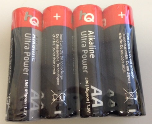4 piles alcaline 1.5v lr06 aa hq-alk-aa-01 lr6sc am3 lr6 15a e91mn1500 815 4006 - ECLATS DESTOCKAGE