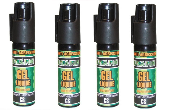 4 spray gelpm police securite bombe gaz lacrymogène arme aerosol de defense gel paralysant ECLATS DESTOCKAGE