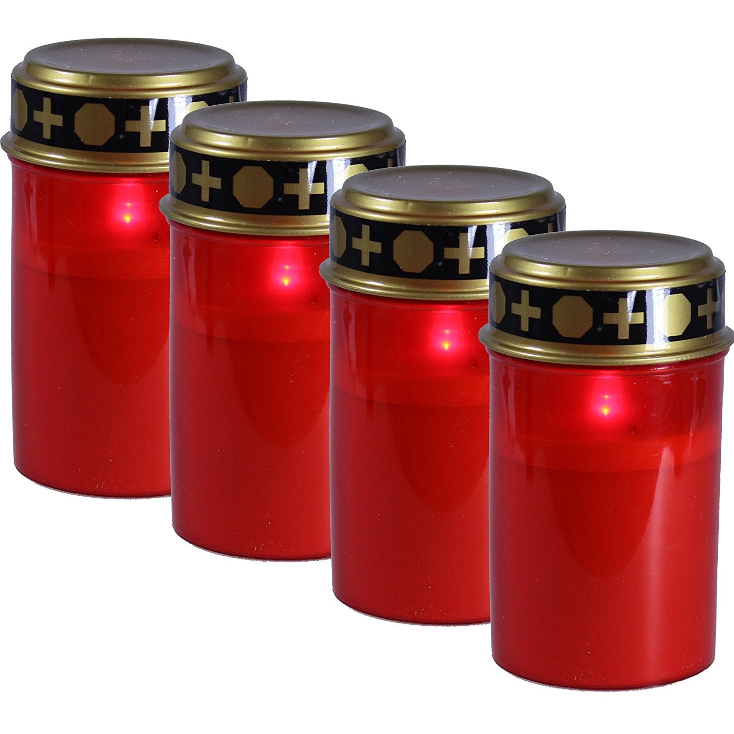 4 x bougie lampe veilleuse de neuvaine etanche a led cimetiere ampoule bougie a pile tombe ECLATS DESTOCKAGE