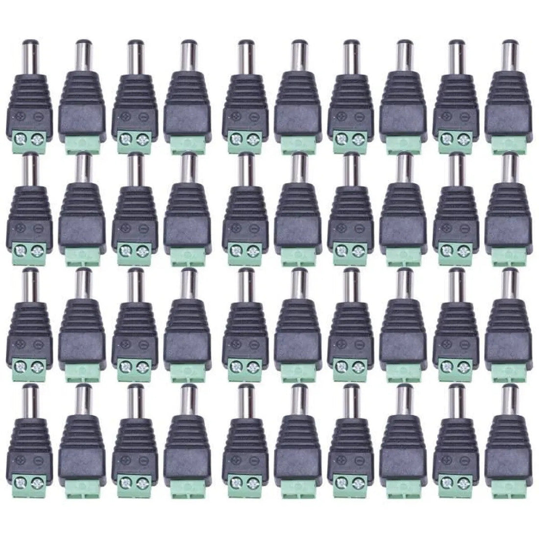 40 pcs Fiche adaptateur cc 5.5 x 2.1mm male vers connexion a vis cd022 ECLATS DESTOCKAGE
