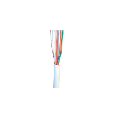 Cable 6x0.22 souple blinde blanc ø4.5mm (le mètre) fil 6x0,22 avec ecran cablage alarme telephone ECLATS DESTOCKAGE