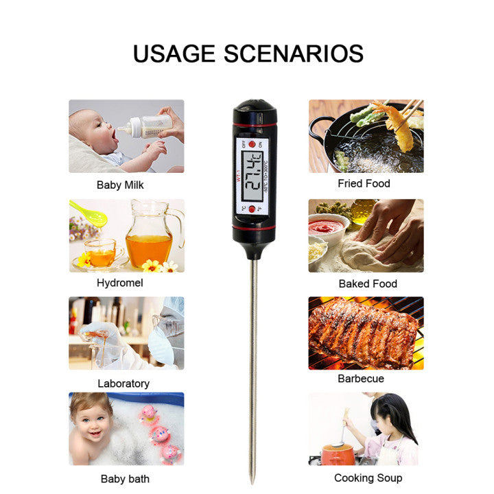 Thermometre cuisson viande mesure temperature chaleur 50°c~ 300° cuisine sonde rigide ECLATS DESTOCKAGE