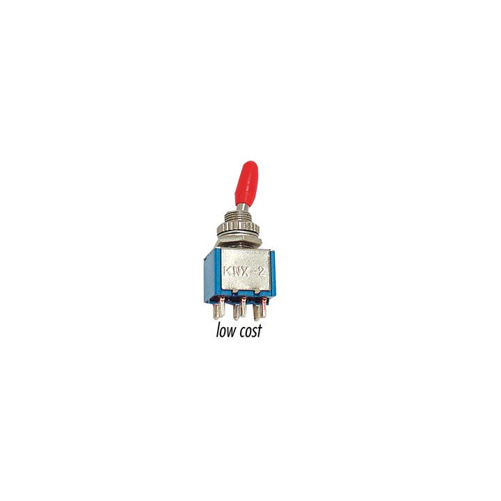 Interrupteur inverseur vertical dpdt on (on) a levier 8011lc rouge bleu ECLATS DESTOCKAGE