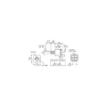 Interrupteur inverseur vertical dpdt on (on) a levier 8011lc rouge bleu ECLATS DESTOCKAGE