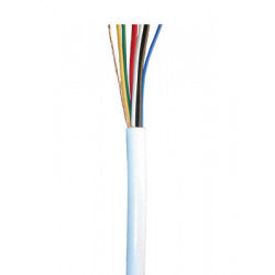 Cable souple blinde 4x0,22 2x0,50 blanc ø4.5mm (le mètre) fil 4x0,22 2x0,5 cablage alarme telephone - ECLATS DESTOCKAGE