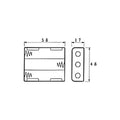 Coupleur de piles pour 3 x r6 couplage batteries lr6 lr06 bh331a velleman ECLATS DESTOCKAGE