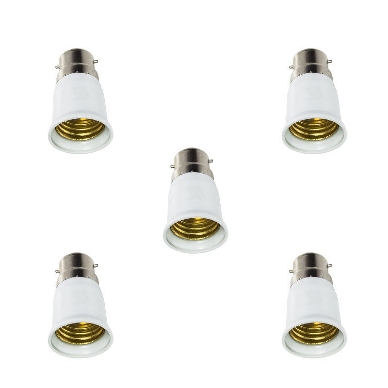 5 adaptateurs B22 vers E27 Ampoule Edison Culot Eddison Base de douille de lampe ECLATS DESTOCKAGE