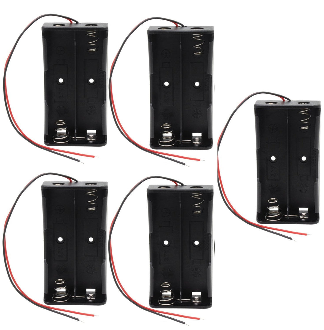 5 Boitier Bloc Coupleur Support de 2 Batterie Pile rechargeable 18650 3.7v ECLATS DESTOCKAGE