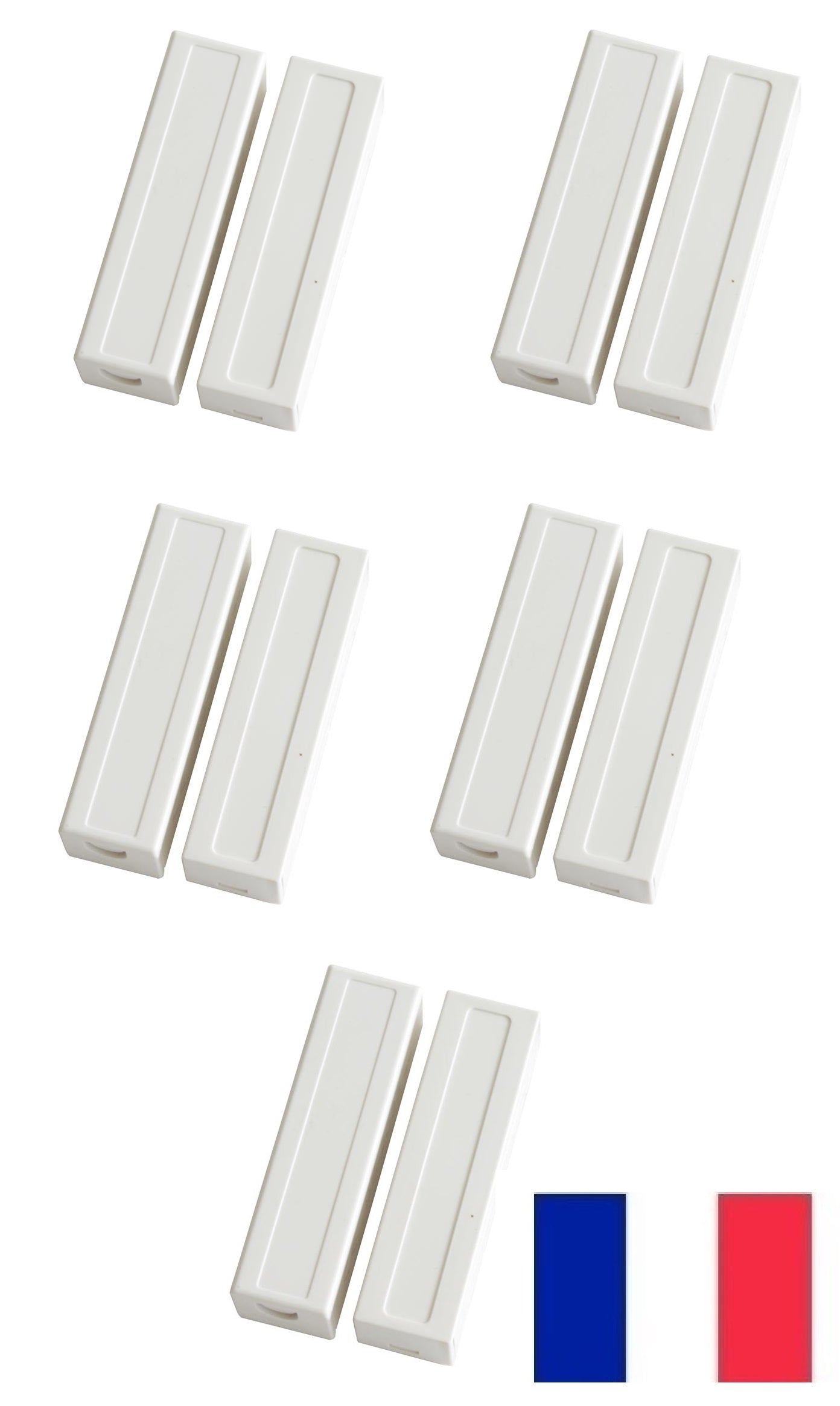 5 capteurs detecteur ouverture magnetique contacteur alarme contact no saillie creme bs-2033a blanc ECLATS DESTOCKAGE