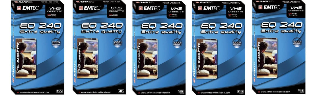 5 cassette vhs video 240 min minutes e240f 4 heures ECLATS DESTOCKAGE