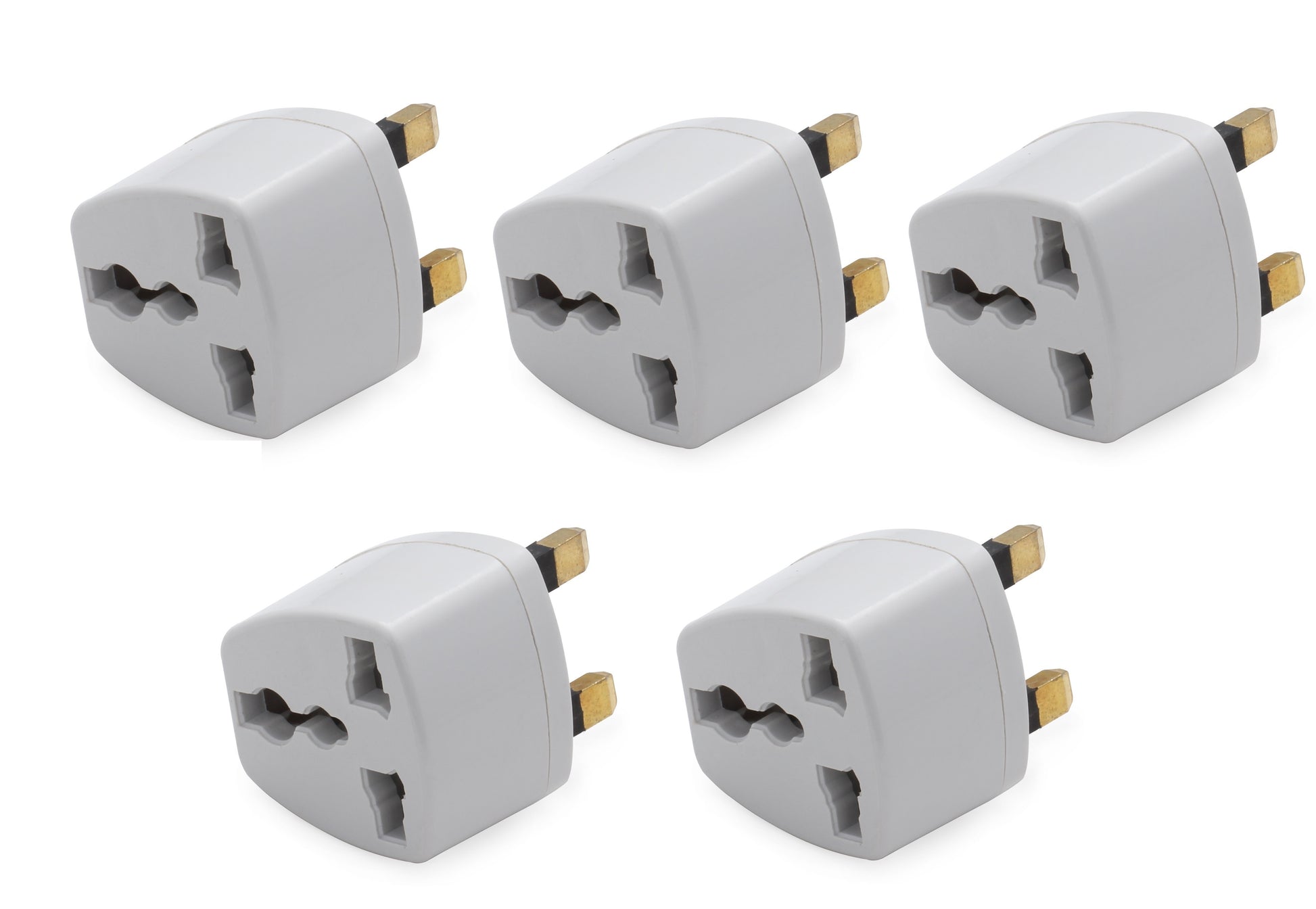 5 pcs adaptateur universel de voyage angleterre us/eu/japan/ vers uk 3 broches convertisseur - ECLATS DESTOCKAGE