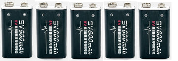 5 Piles accus rechargeables 450mah 7.2v 6.9v 7v 7.1v 6LR61 6F22 EBL Li-ion - ECLATS DESTOCKAGE