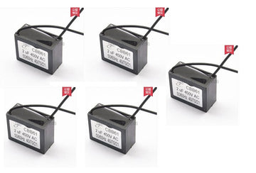 5 X Condensateurs cbb61 2uf 450v 2mf 2 mf uf micro farad 50/60hz condo demarrage moteur - ECLATS DESTOCKAGE