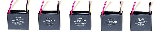 5 x condensateurs demarrage moteur cbb61 3uf 450v 3mf 3 uf mf micro farad 50/60hz condo - ECLATS DESTOCKAGE