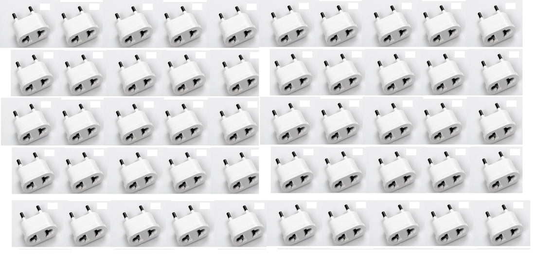 50 Adaptateur blanc prise electrique secteur voyage us vers fiche euro chine japon canada - ECLATS DESTOCKAGE