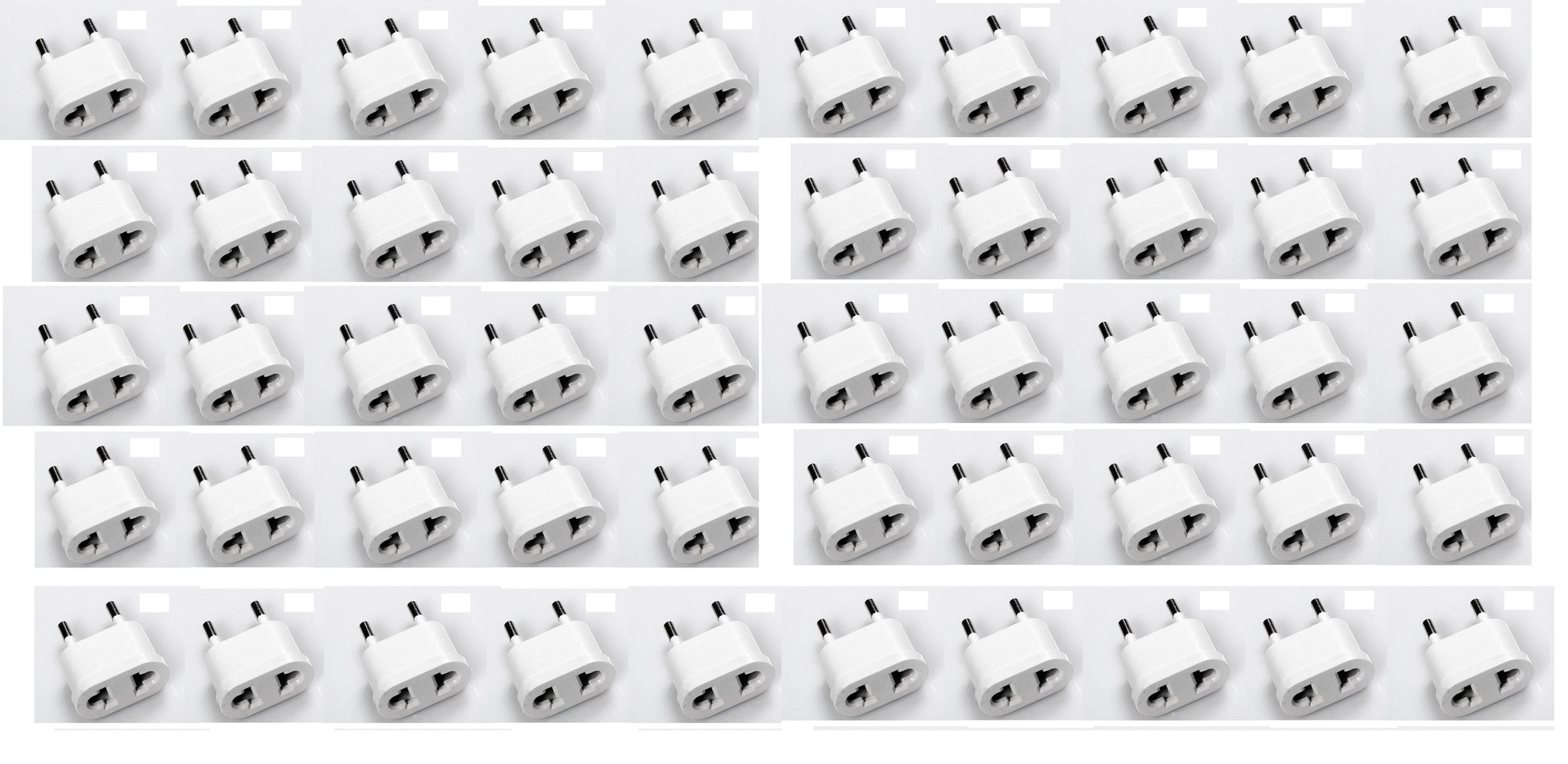 50 Adaptateur blanc prise electrique secteur voyage us vers fiche euro chine japon canada - ECLATS DESTOCKAGE