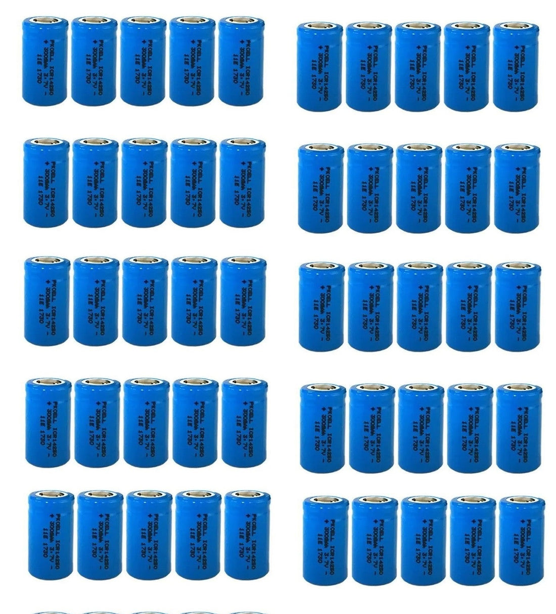 50 Batterie lithium rechargeable 14250 3.7v 300mAh ICR14250 1/2AA lampe torche Appareil photo ECLATS DESTOCKAGE