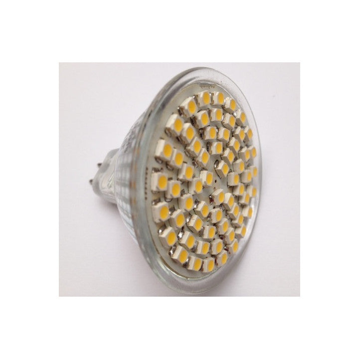 Lampe ampoule smd 60 led mr16 12v 2.5w 3w 3.5w blanc chaud gu5.3 4w ev610mr eclairage basse conso ECLATS DESTOCKAGE