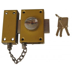 Verrou de securite a clef chainette sureté serrure chaine verrouillage fermeture 80779 ECLATS DESTOCKAGE