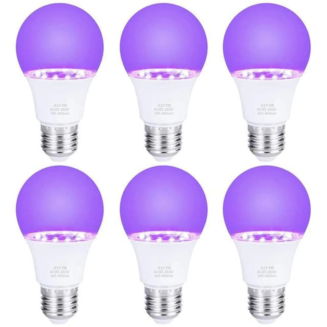 6 ampoules lumiere noire 220v 75w e27 effet ultraviolet eclairage lampe disco lamp75bl ECLATS DESTOCKAGE