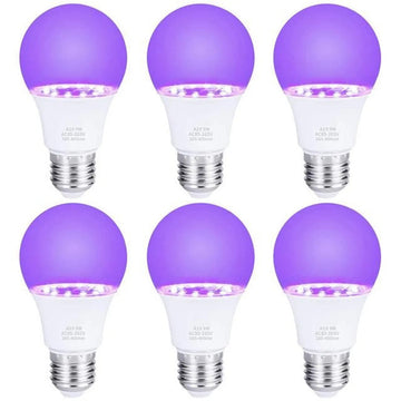 6 ampoules lumiere noire 220v 75w e27 effet ultraviolet eclairage lampe disco lamp75bl ECLATS DESTOCKAGE