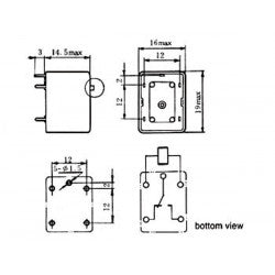 Relais miniature 12v cc 125vca/3a 1 x repos travail 12vdc vr3sm121c velleman ECLATS DESTOCKAGE