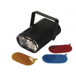 Stroboscope miniature 220vca 25w avec 3 filtres couleur interchangeables vdl25st ECLATS DESTOCKAGE