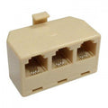 Adaptateur telephone rj11 6p4c male vers 3 rj11 femelle splitter 3 voies ECLATS DESTOCKAGE