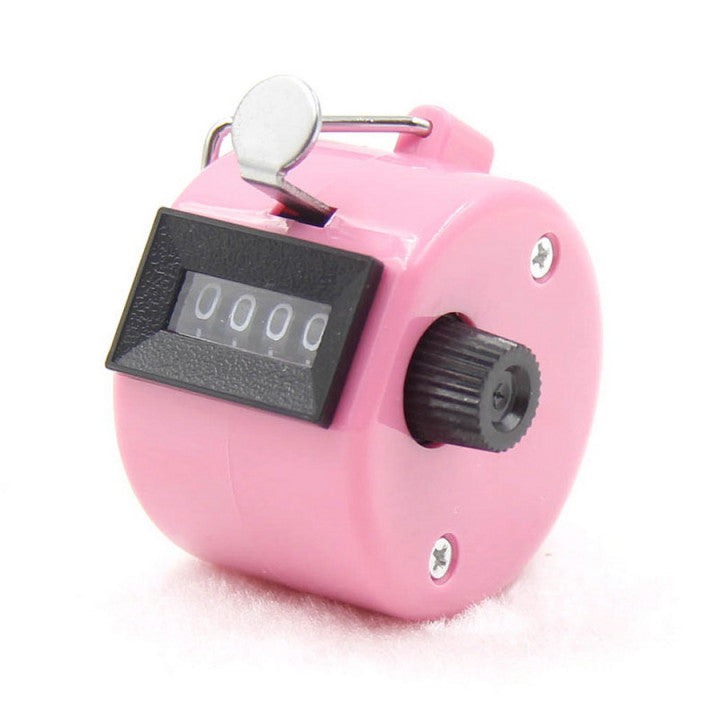 Compteur manuel rose score 4 chiffres comptage manuel a main personnes marchandises ECLATS DESTOCKAGE