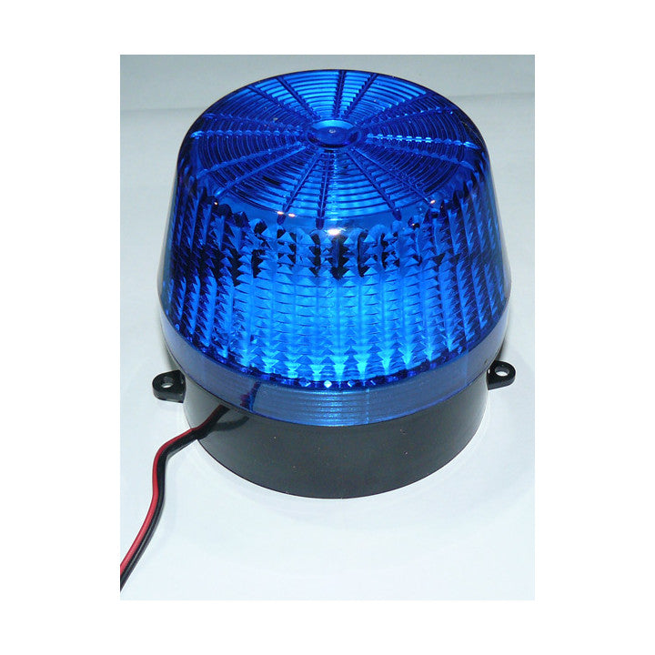 Flash alarme stroboscope electronique xenon 6v 12v couleur bleu esb-100 Ø99x89mm ECLATS DESTOCKAGE