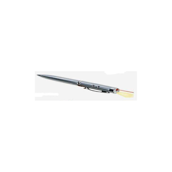 Stylo bille laser rouge pointeur electronique faisceau blanc lampe led lazer (3 en 1) 143.1651 ECLATS DESTOCKAGE