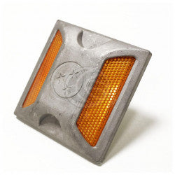 Plot routier aluminium Reflecteur double ancrage rétro-réfléchissant se92 securite routiere marquage ECLATS DESTOCKAGE