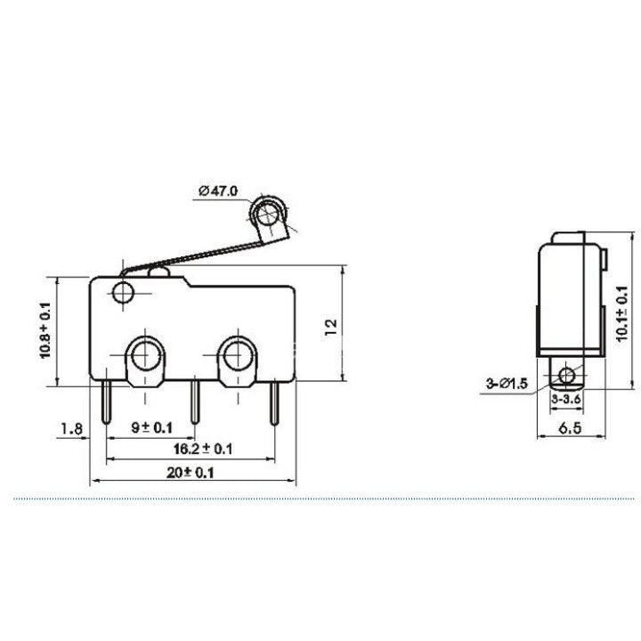 Contact autoprotection 5a sous 220v levier kw12-3 micro switch interrupteur ECLATS DESTOCKAGE