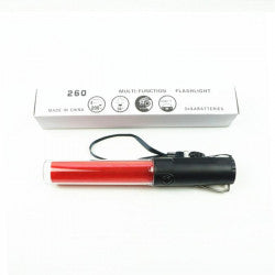Baton lumineux 26cm torche Eclairage led lumiere rouge circulation route aeroport ECLATS DESTOCKAGE